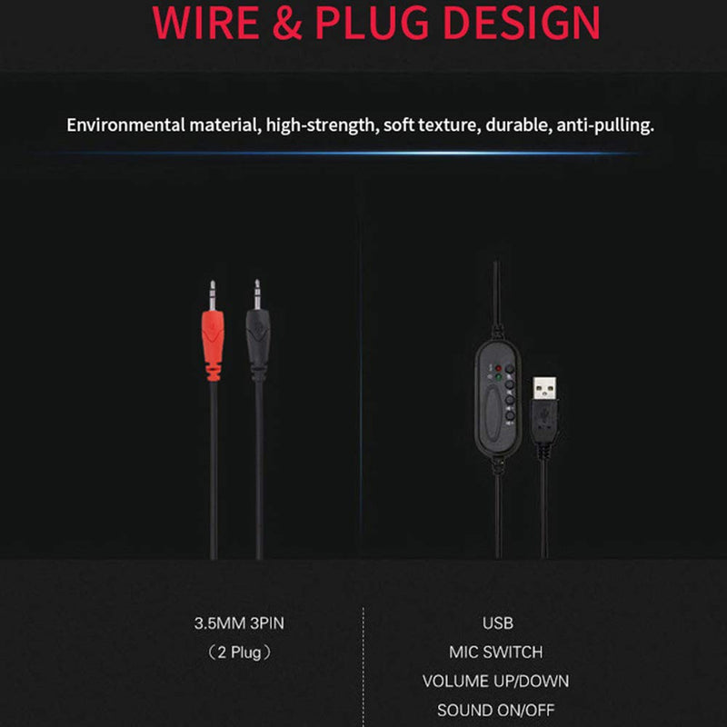  [AUSTRALIA] - BWWNBY Computer Headset Earphone USB Headset with Noise Cancelling Boom Microphone Mic and in-line Controls for Desktop PC Laptop(with 3. 5 mm Jack,Black) With 3. 5 Mm Jack,black