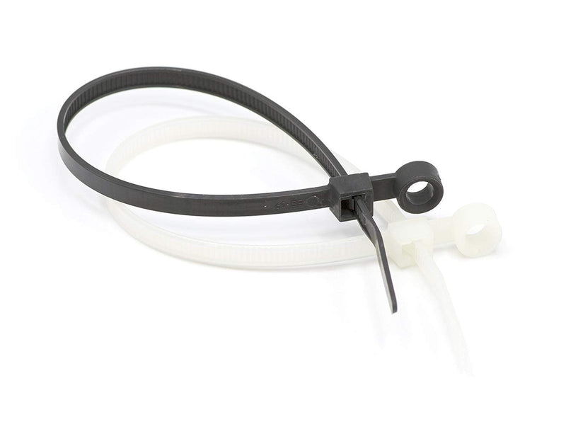  [AUSTRALIA] - 7 inch Black Nylon Zip Ties - Strong Zip Tie, Wire Ties - Indoor and Outdoor Rated -Screw Mounting Hole, Zip Ties (Wire Ties, Cable Ties), 100 Pack - Black - 7" 7 Inch