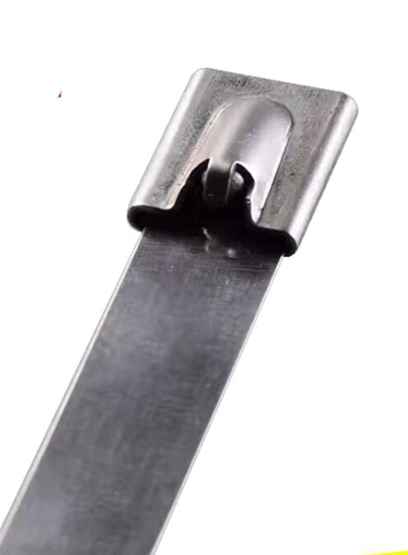  [AUSTRALIA] - Heavy Duty Self-Locking Cable Zip Ties Stainless Steel Cable Zip Ties Exhaust Wrap Coated Locking Stainless Steel Cable Ties 50pcs (3.9" Long) 3.9" Long