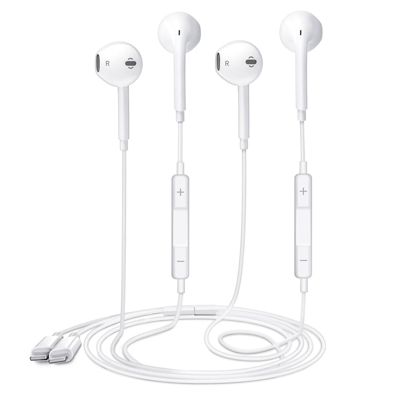  [AUSTRALIA] - 2 Pack-Apple Earbuds with Lightning Connector [Apple MFi Certified] iPhone Headphones, (Built-in Microphone & Volume Control) Noise Canceling Earphones Compatible with iPhone 14/13/12/11/XR/XS/X/8/7