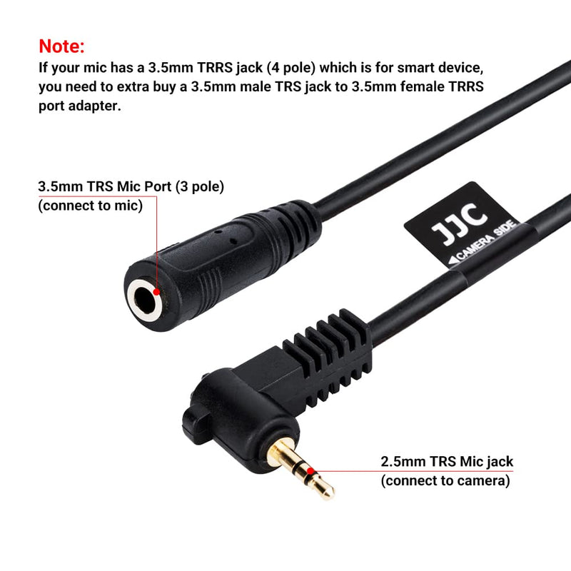  [AUSTRALIA] - JJC 3.5mm Female to 2.5mm Male Microphone Audio Cable Mic Adapter for Fuji Fujifilm X-T30 II X-T30 X-T20 X-T10 X-PRO3 X-T100 X100V X100F X100T X-PRO2 X-T1 X-E3 X-E2S X-E2 X-E1 and XF10 Camera