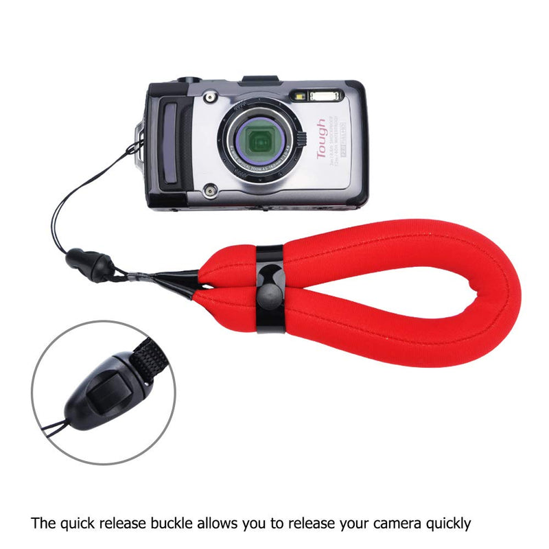  [AUSTRALIA] - 2 Pack Waterproof Camera Float Strap Compatible with Nikon W300 W150 W100 AW120 AW110 Canon D30 D20 Olympus TG6 TG-6 TG5 TG-5 TG4 TG-4 Fuji Fujifilm XP140 XP130 XP120 XP90 & More Underwater Camera Red & Yellow