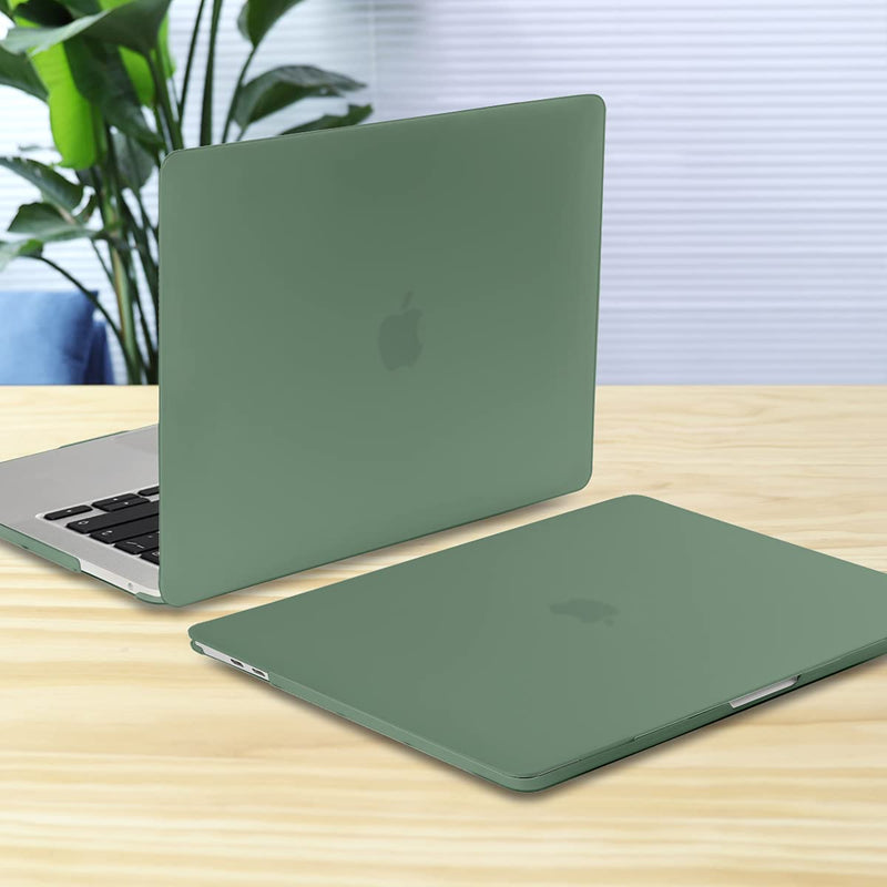  [AUSTRALIA] - Batianda for MacBook Pro 13 Case 2020 A2338 M1 A2289 A2251, Plastic Hard Shell Case with Keyboard Cover & Screen Protector for Newest Mac Pro13 Inch with Retina & Touch Bar,Black Green Black Green