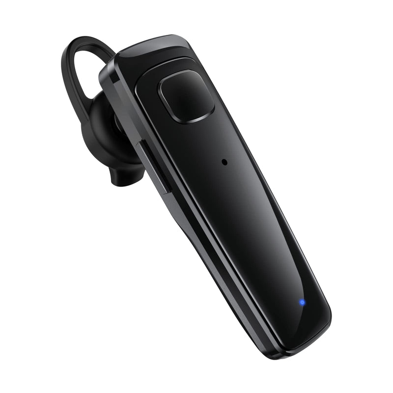  [AUSTRALIA] - ADADPU Bluetooth Headset - V5.0 Wireless Handsfree Earpiece Built-in Dual Mic Noise Cancelling, 10 Days Standby 16Hrs HD Talktime Ultralight Headset for iPhone Android Samsung Laptop(Black) Black