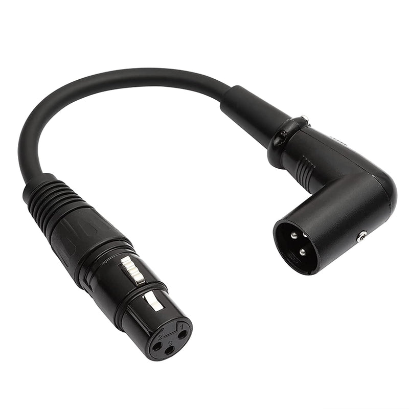  [AUSTRALIA] - Oluote XLR Microphone Cable, XLR Male to Right Angle Female Cable 3 PIN XLR to XLR Cable XLR Mic Patch Audio Cable Cord (0.650)