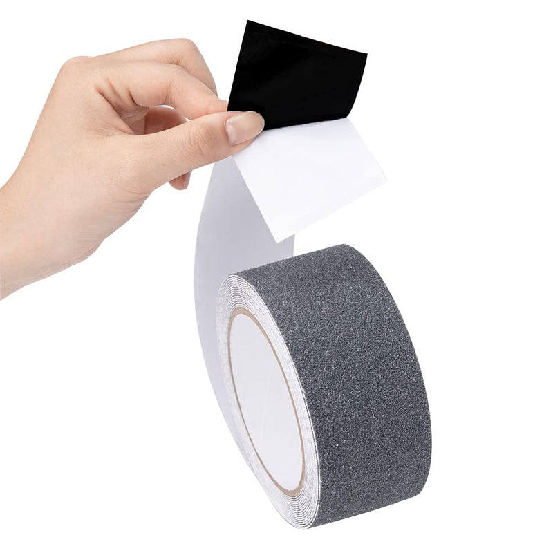  [AUSTRALIA] - Anti Slip Tape, High Traction,Strong Grip Abrasive, Not Easy Leaving Adhesive Residue, Indoor & Outdoor (2" Width x 190" Long, Gray) 2" Width x 190" Long