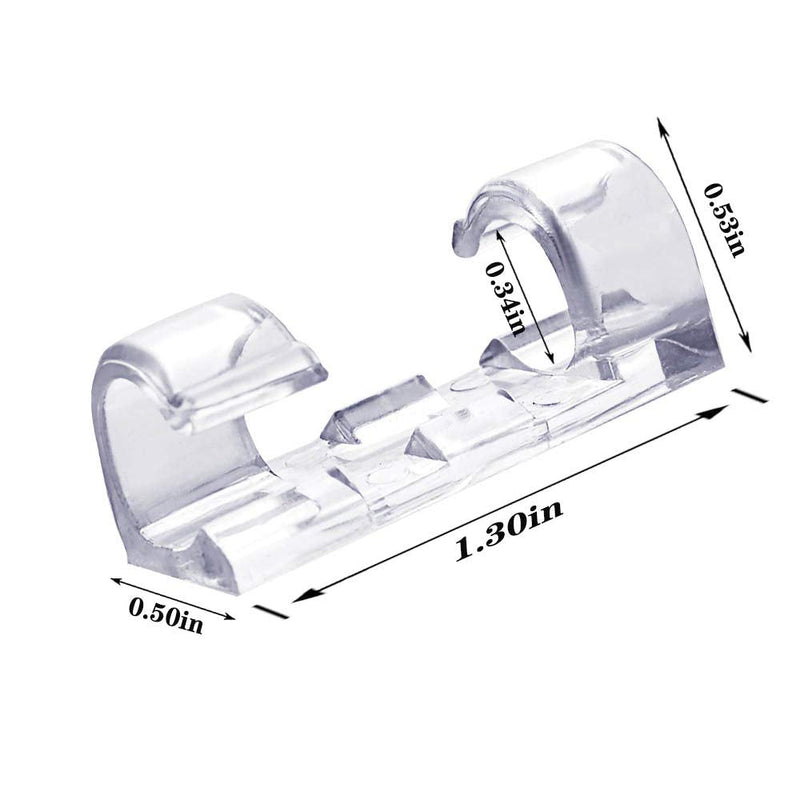  [AUSTRALIA] - 12 Packs of Adhesive Cable Clamps, Cable Organizer Clamps, Durable and Powerful Cable Management for Cars, Offices and Homes (Transparent)