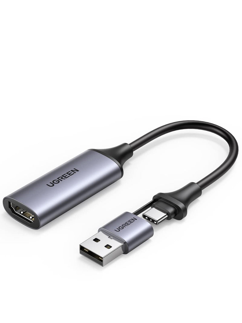  [AUSTRALIA] - UGREEN Video Capture Card 4K HDMI to USB-A/USB-C HDMI Capture Card Full HD 1080P USB 2.0 Capture Video and Audio Recording for Gaming, Streaming, Teaching, Video Conference