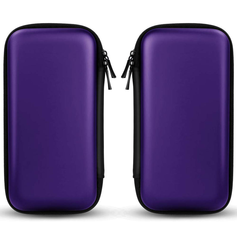  [AUSTRALIA] - iMangoo Shockproof Carrying Case Hard Protective EVA Case Impact Resistant Travel 12000mAh Bank Pouch Bag USB Cable Organizer Earbuds Sleeve Pocket Accessory Smooth Coating Zipper Wallet Purple