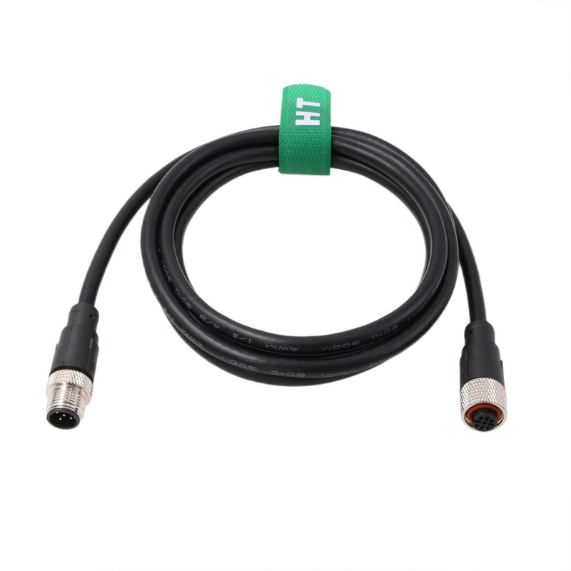  [AUSTRALIA] - HangTon M12 A Code 5 Pin Male Female Actuator Sensor Signal Shielded Cable for Industrial Controls Automation Device Network DeviceNet CANopen IO Link Profibus (5) 5.0 Meter