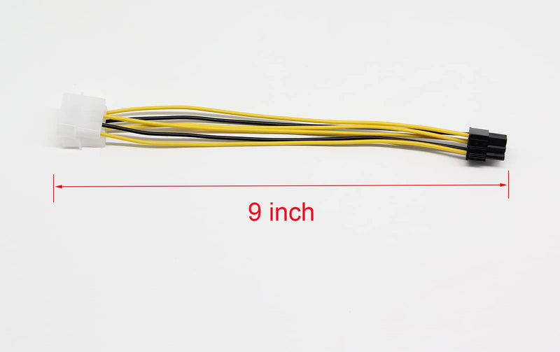  [AUSTRALIA] - 6 Pin PCI Express to Dual 4 Pin Molex LP4 Power Cable Adapter (Video Graphics Card Power Cable)(4 Pack)