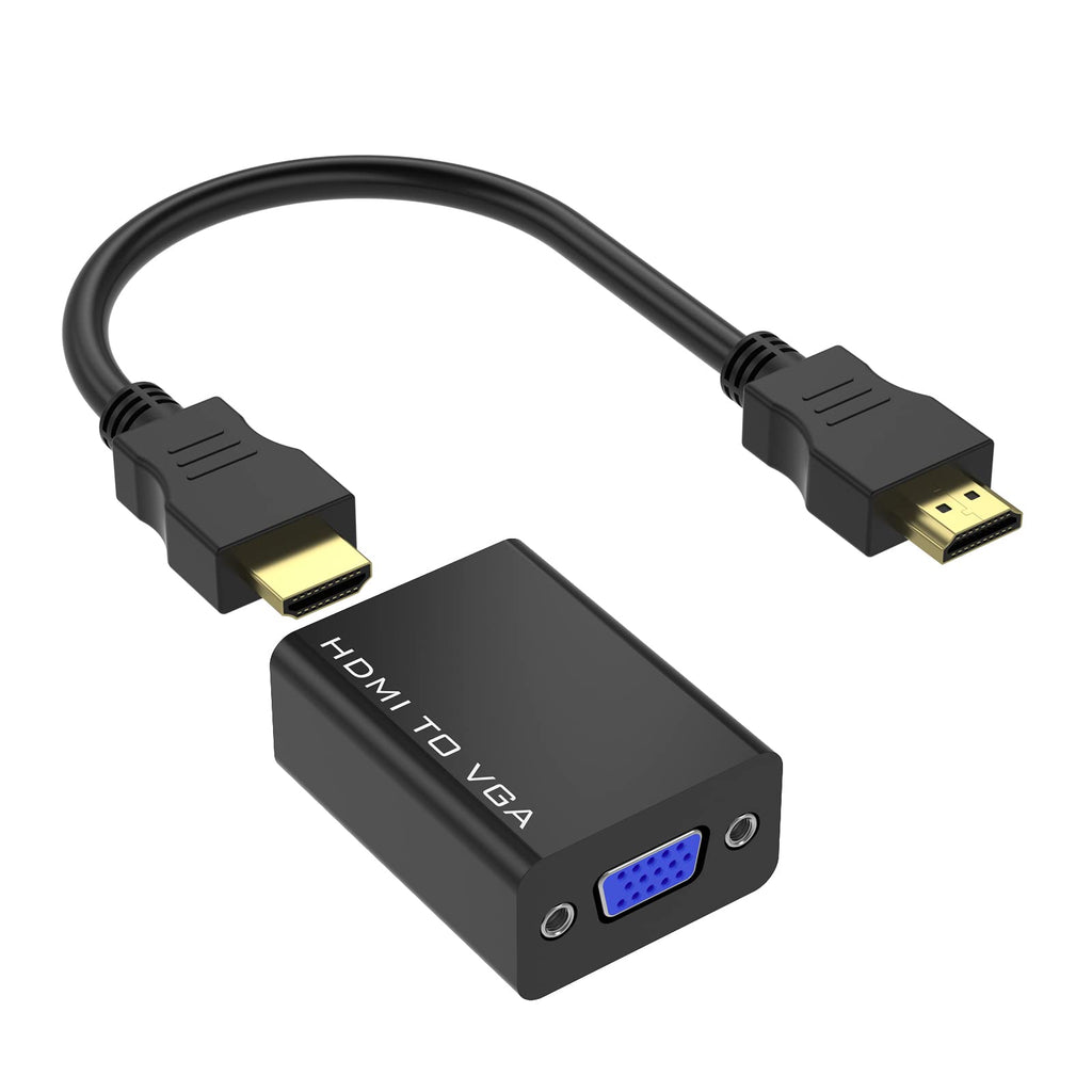  [AUSTRALIA] - HDMI to VGA, Yinker HDMI to VGA Adapter Gold-Plated Male to Female, Separable Converter Duplicate Extend Screen for Computer Desktop, Monitor, Projector, HDTV, Chromebook... HDMI to female VGA adapter 1 pack