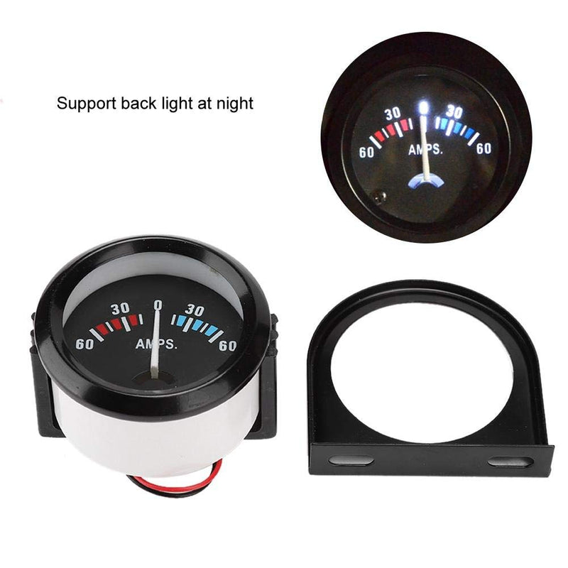  [AUSTRALIA] - Car Ammeter Voltmeter,2 inch 52mm Car Ammeter Voltmeter 60-0-60A AMP Gauge Volt Meter for Modificaton