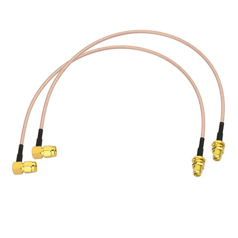 Bingfu SMA Female Bulkhead Mount to SMA Male Right Angle RG316 Antenna Extension Cable 12 inch 30cm 2-Pack Compatible with 4G LTE Router Cellular RTL SDR Receiver 12 inch / 30cm Right Angle - LeoForward Australia