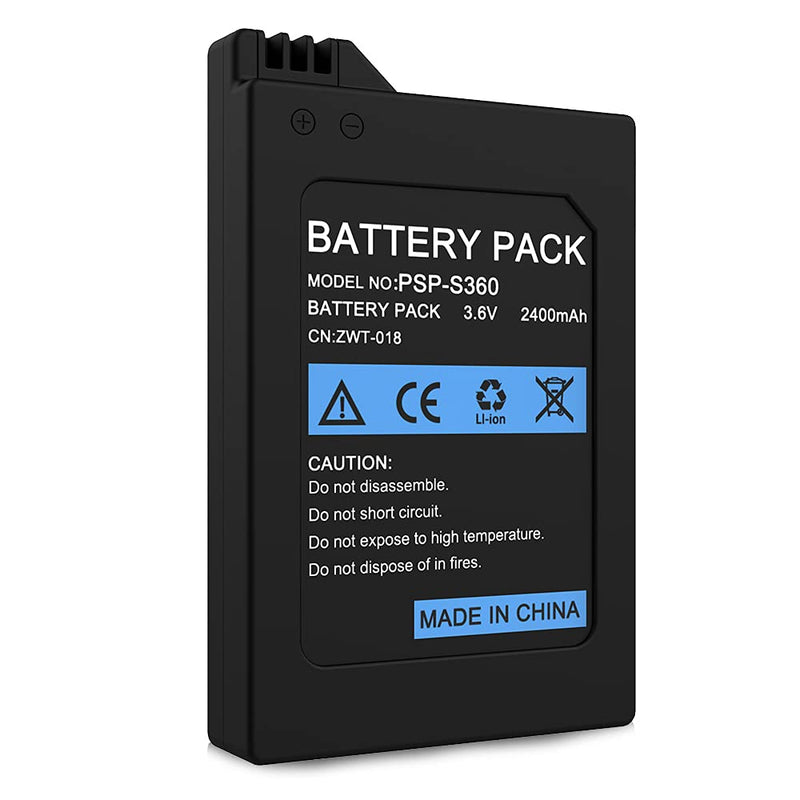  [AUSTRALIA] - High Capacity Quality Real 2400mAh 3.6V Lithium Ion Rechargeable Battery Pack Replacement for Sony PSP 2000/PSP 3000 PSP-S110 Console (NOT Compatible with PSP 1000)