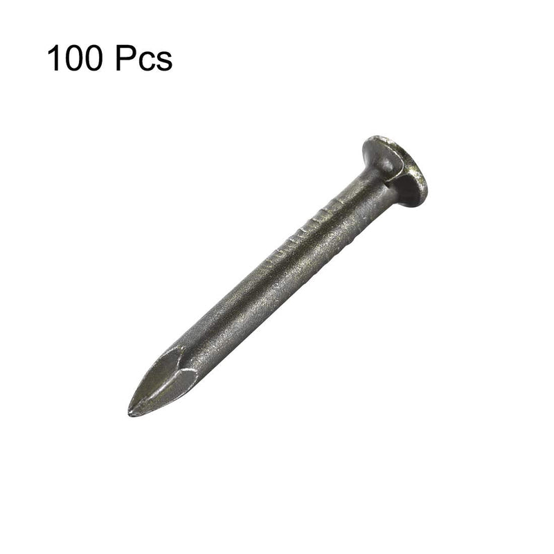  [AUSTRALIA] - uxcell Hardware Nails Carbon Steel Point Tip Wall Cement Nail 26mm(1") 3mm Rod Dia Silver Tone 100pcs