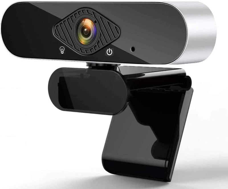  [AUSTRALIA] - 1080P Full Webcam with Microphone - Computer Desktop Webcam Plug and Play 120-degree Wide Angle with Tripod & Privacy Cover USB HD Streaming Webcam for Video Calling Recording Conferencing