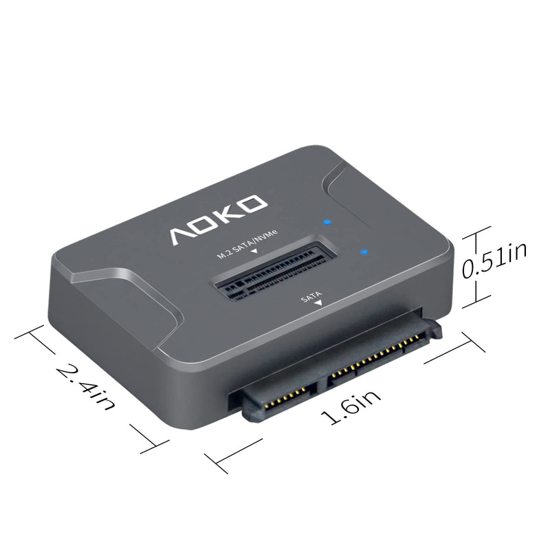  [AUSTRALIA] - M.2 to USB 3.2(10Gbps) Docking Station with 2.5" SATA to USB Adapter Converter for M.2 PCIe NVMe /M.2 SATA (NGFF) SSDs and 2.5" SATA Dirves M2 SATA/NVMe &2.5'' SATA