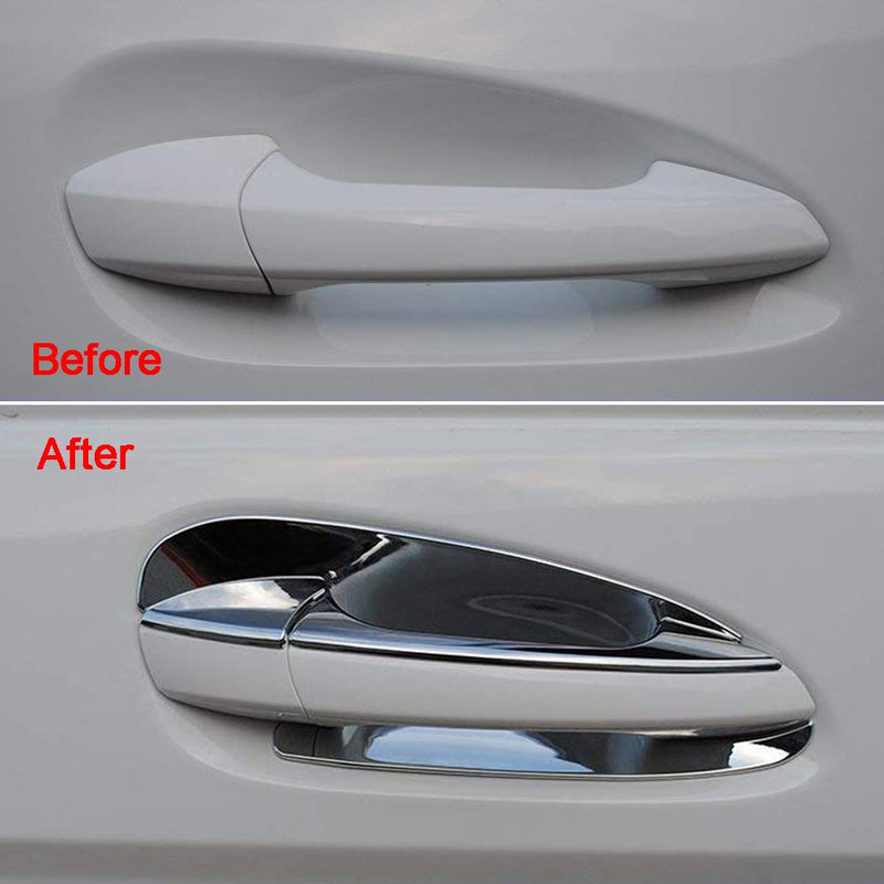 Chrome Exterior Door Bowl Handle Cover Trims Fit for Mercedes-Benz C W204 GLK X204 ML GLE GL GLS Class W166 X166 Exterior Accessories - LeoForward Australia