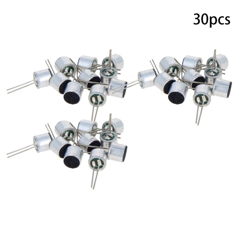  [AUSTRALIA] - Fielect 30Pcs 6050P-54DB Electret Microphone Pickup 6mm x 5mm Cylindrical Condenser MIC with Pins