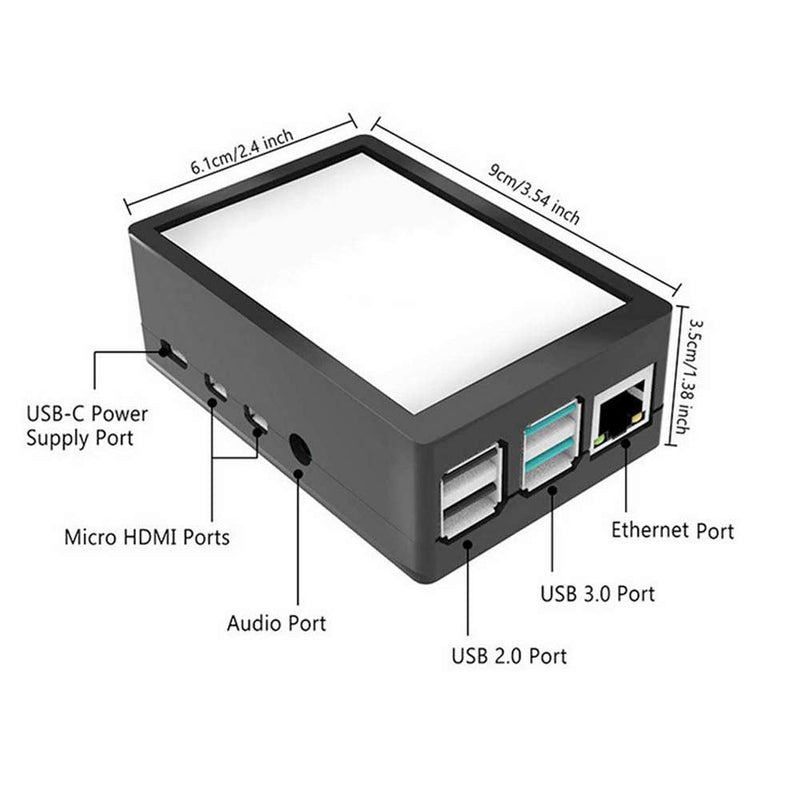  [AUSTRALIA] - Treedix 3.5inch TFT Touch Screen Module 50Hz 320x480 Resolution LCD Display with Touch Pen ABS Case and Cooling Fan Compatible with Raspberry 4B Pi4