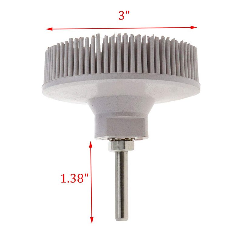  [AUSTRALIA] - Sydien 3-inch 120 Grit Bristle Brush Round Disc Rubber Abrasive Brush for Grinding Polishing Deburring Wheel (Beige) Beige 3-inch 120Grit