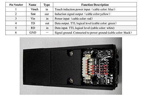  [AUSTRALIA] - Green Light Optical Fingerprint Reader Sensor Module Compatible withArduino Raspberry Pi ESP8266 ESP32