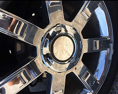  [AUSTRALIA] - B4B BANG 4 BUCK Chrome 22 Inch 7 Spoke Wheel Center Hub Caps with Ring Original Replacement 9596649 for Cadillac Escalade 2007-2014