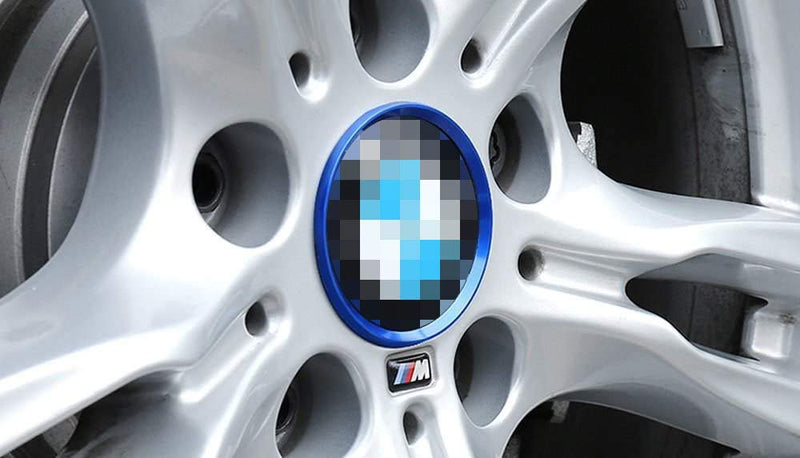 iJDMTOY (4) Anodized Blue Aluminum Wheel Center Cap Surrounding Ring Decoration Trims Compatible With All BMW 68mm Center Caps - LeoForward Australia