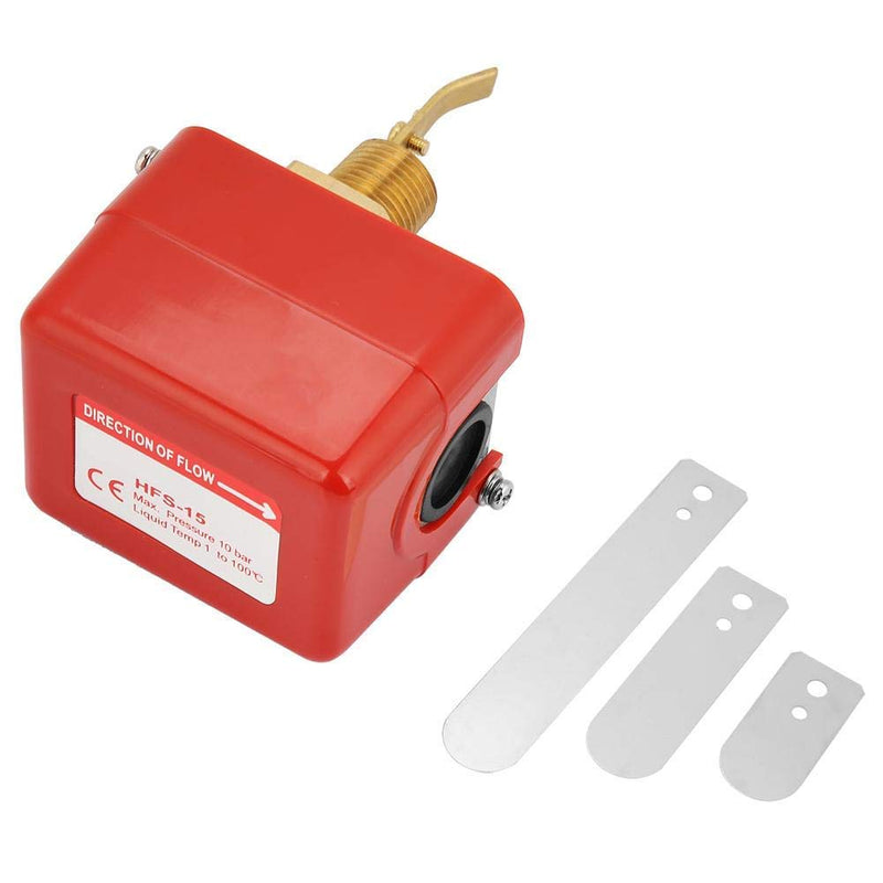  [AUSTRALIA] - Water Flow Switch HFS-15 SPDT Cooling System Paddle Water Flow Control Switch with 1/2-Inch Thread Connection, 220VAC 15A