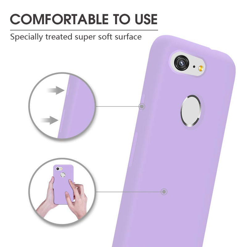  [AUSTRALIA] - Google Pixel 3 XL Case, Google Pixel 3 XL Slim Case, Xperg Silicone Gel Rubber Case Soft Microfiber Cloth Lining Cushion Compatible for Google Pixel 3 XL (Clove Purple) Clove Purple