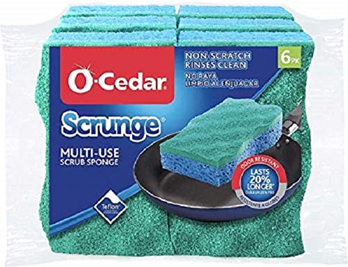 O-Cedar Multi-Use Scrunge Scrub Sponge (Pack - 24), Green, Blue 24 Count (Pack of 1) - LeoForward Australia