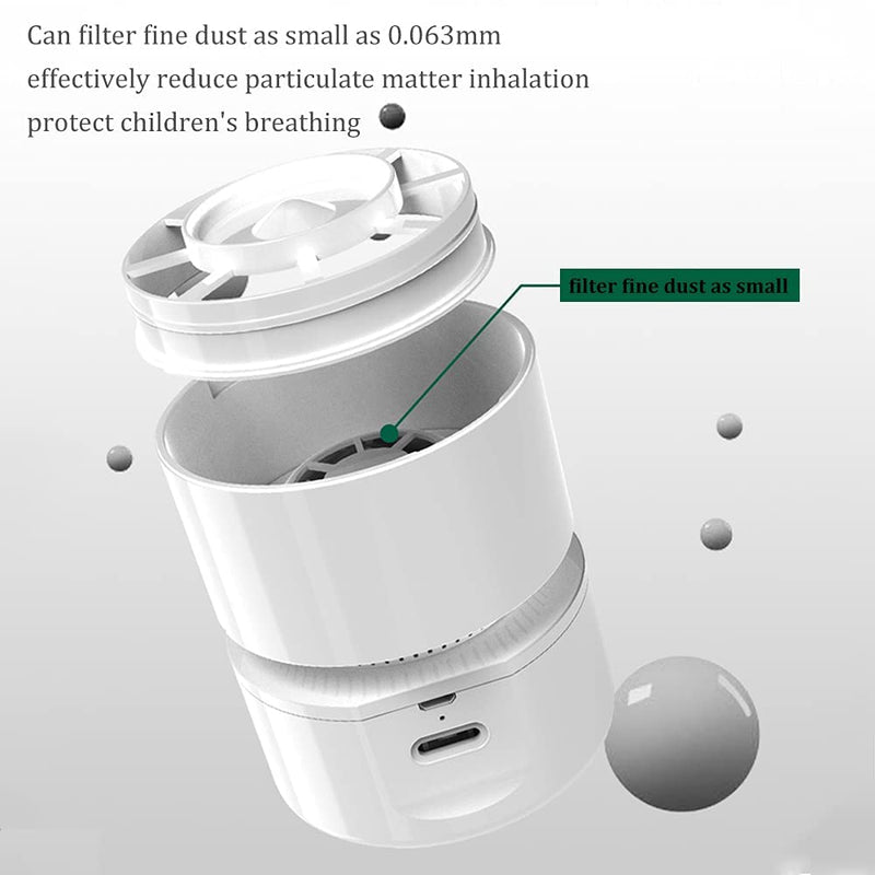  [AUSTRALIA] - ODISTAR Desktop Vacuum Cleaner,Mini Table dust Sweeper Energy Saving with auto Power-Off Function,High Endurance up to 400 mins,Cordless&360º Rotatable Design for Keyboard/Home/Office (White) White