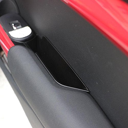  [AUSTRALIA] - Vesul Black Front Row Door Side Storage Box Handle Armrest Phone Container Fits on BMW Mini Cooper One F56