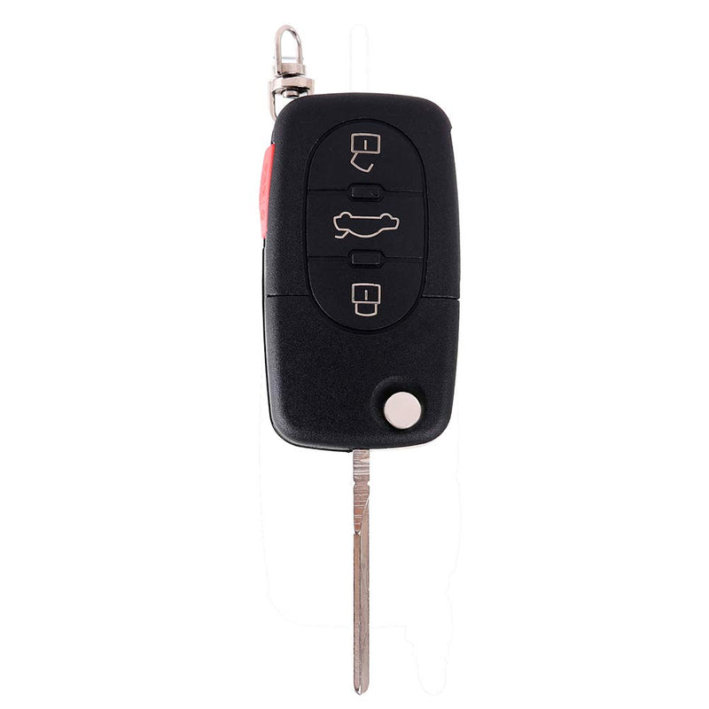 cciyu 4D0837231E X 1 Flip Key Fob with Key Blade 4 buttons Replacement for 97-05 for AUDI A4 A4 Quattro A6 A6 Quattro A8 A8 Quattro Allroad Quattro Cabriolet Series with FCC 4D0837231E - LeoForward Australia