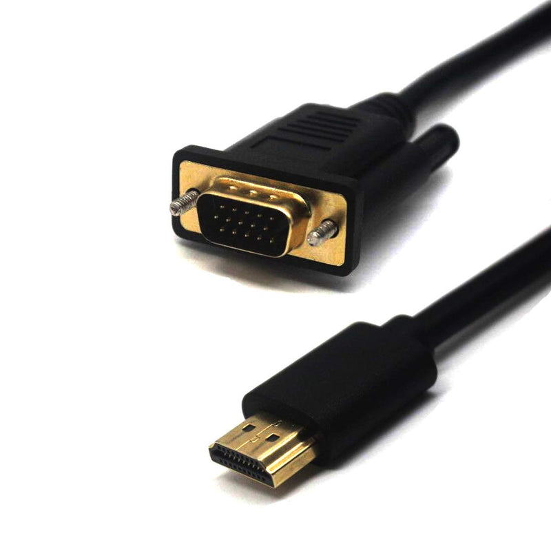  [AUSTRALIA] - LOKEKE HDMI to VGA Cable with IC,Gold-Plated 1080P HDMI Male to VGA Male 4K Surported,No Sound Transfer 6.6 Ft