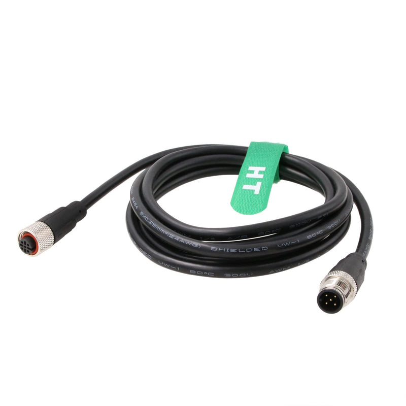  [AUSTRALIA] - HangTon M12 A Code 5 Pin Male Female Actuator Sensor Signal Shielded Cable for Industrial Controls Automation Device Network DeviceNet CANopen IO Link Profibus (5) 5.0 Meter