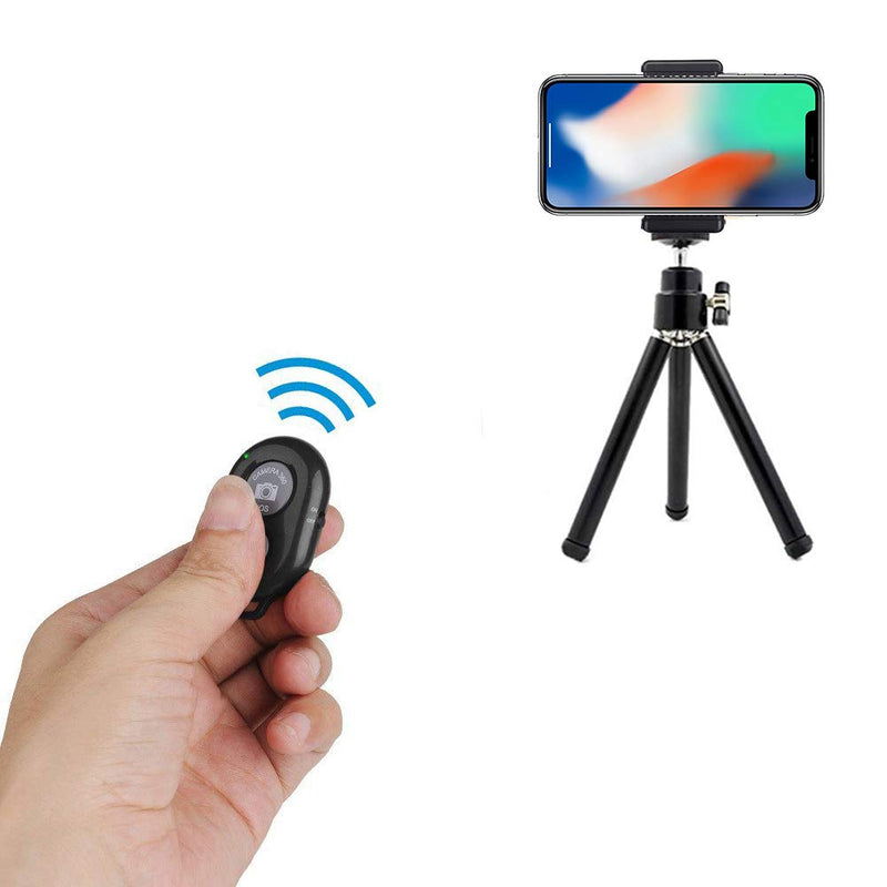  [AUSTRALIA] - eCostConnection 7" Extendable Mini Tripod + with Universal Smartphone Mount and Bluetooth Wireless Remote Control Camera Shutter for Smartphones & Microfiber Cloth b)Tripod + Mount + Remote