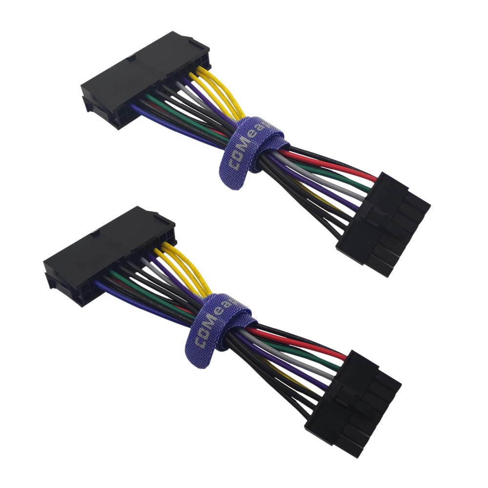  [AUSTRALIA] - (2-Pack) COMeap 24 Pin to 14 Pin ATX PSU Main Power Adapter Cable for IBM Lenovo PCs and Servers 5.5-inch(14cm) (Short Type)
