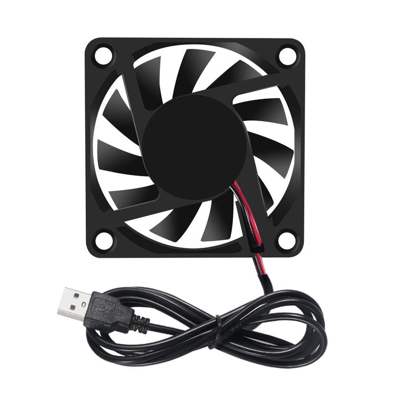  [AUSTRALIA] - 6010 Fan 60x60x10mm DC 5V 60mm x 10mm Brushless Cooling Fan, Replacement Ball Bearing 60mm Fan for Cooling DIY PC Computer Case Fan - USB (Pack of 4Pcs) USB 5V
