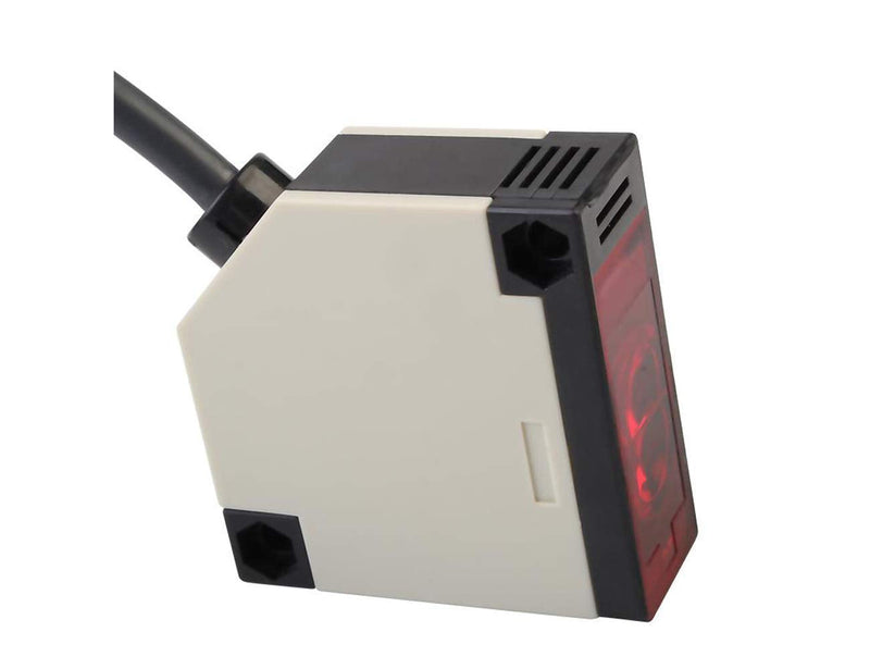  [AUSTRALIA] - Mageway Indoor E3JK-R4M1 Retro-Reflective Photoelectric Beam Sensor 12-240VDC 24-240VAC Infrared Sensor Switch Proximity Switch 6FT Cable Induction 4M