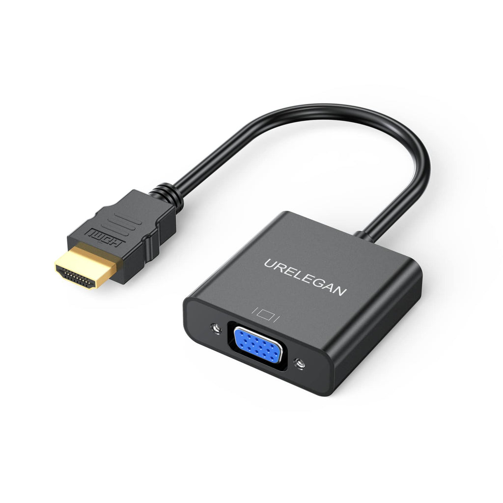  [AUSTRALIA] - HDMI to VGA, HDMI to VGA Adapter Cable (Male to Female) 1080P Gold-Plated Cord for Computer, Desktop, Laptop, PC, Monitor, Projector, HDTV, Chromebook, Raspberry Pi, Roku, Xbox and More 1 0.5FT