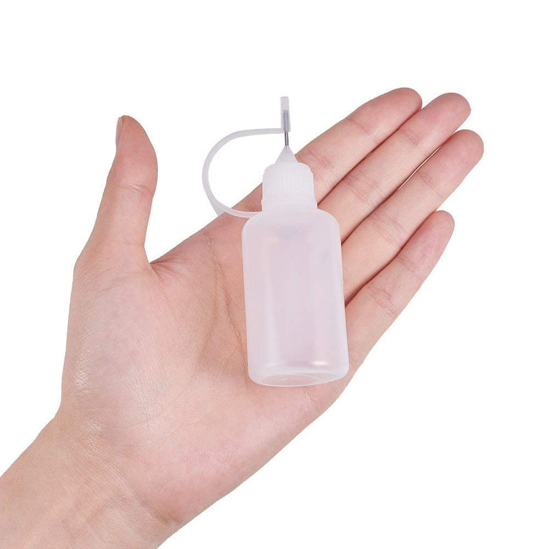  [AUSTRALIA] - Onwon 10 Pieces Precision Needle Tip Glue Bottle Applicator 1 Ounce/ 30 ml Empty Applicator Glue Oiler Squeeze Bottle for Paper Quilling DIY Craft