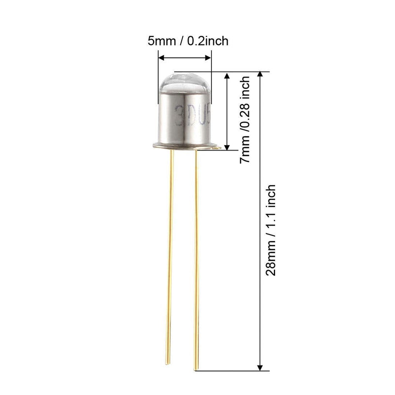  [AUSTRALIA] - uxcell 3pcs Photosensitive Diode Photodiodes Light Sensitive Sensors,5mm Round Head Receiver Diode