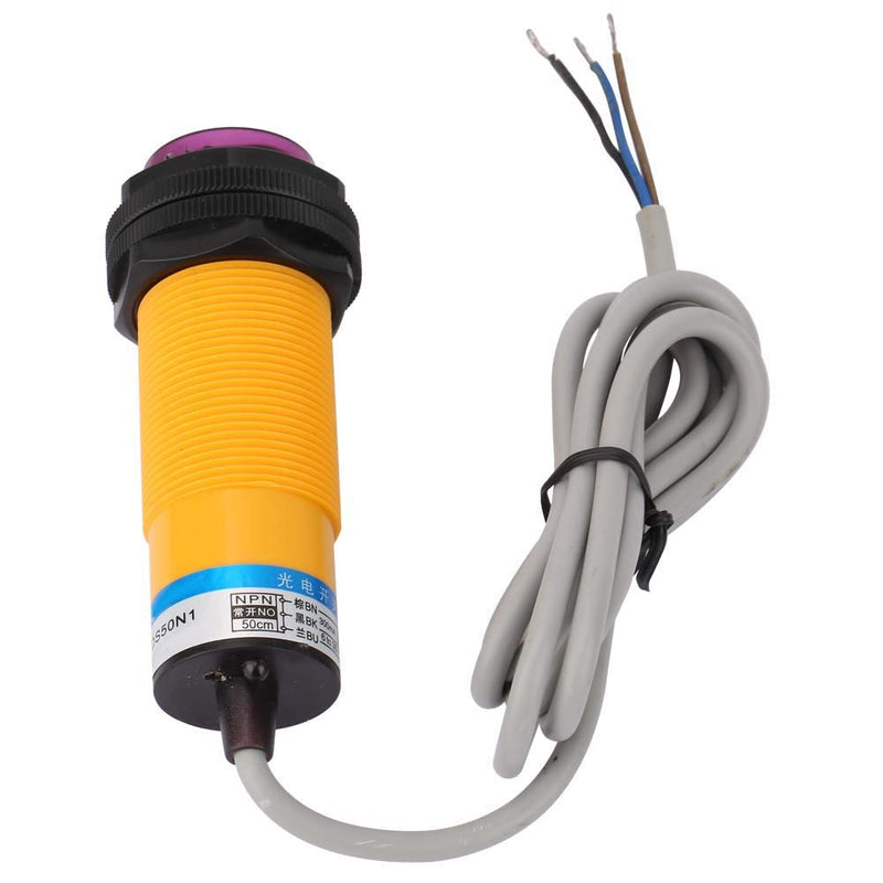  [AUSTRALIA] - 6-36V DC infrared proximity sensors, E3F3-DS50N1 photoelectric sensor switch with 70cm detection distance, high precision and fast response