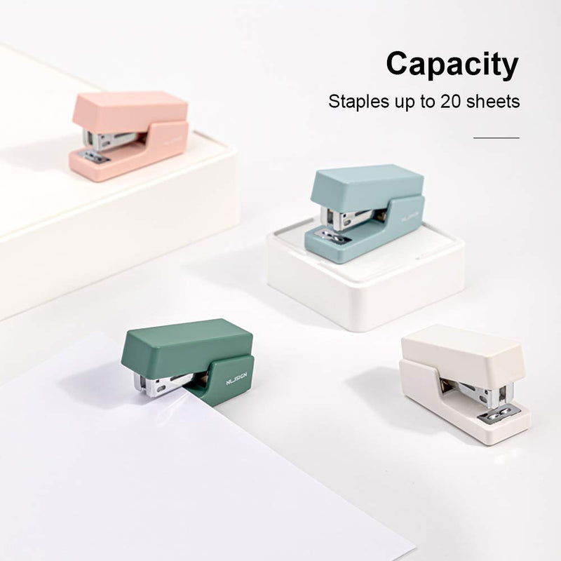  [AUSTRALIA] - NUSIGN Mini Stapler, 20 Sheet Capacity, Office Desktop Stapler Blue, Includes 640 Standard Staples and A Staple Remover 20 Sheets