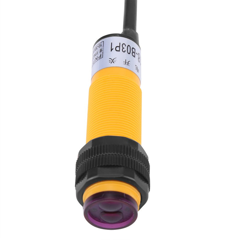  [AUSTRALIA] - Photoelectric barrier proximity sensors limit switch, photoelectric sensor E18-B03P1 5-30cm DC 3 wire 6-36V PNP IR photoelectric switch photo