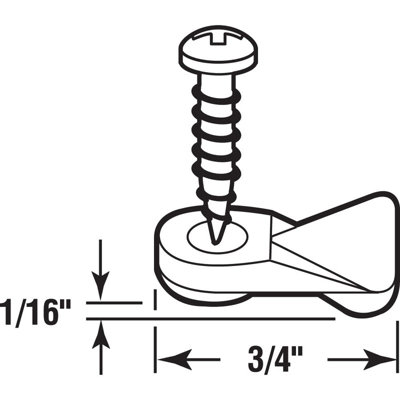  [AUSTRALIA] - Make 2 Fit PL 7919 White Nylon 1/16 inch Offset Panel Clips (8-Pack)