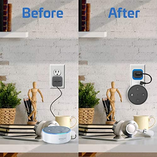  [AUSTRALIA] - Coby Speaker Wall Mount for 2nd Generation Dot Voice Assistants | Smart Home Speaker Mount Hanger Stand for Bedroom, Kitchen, Office, Bathroom | Snug-Fit Holder Hides Messy Cables (White) White