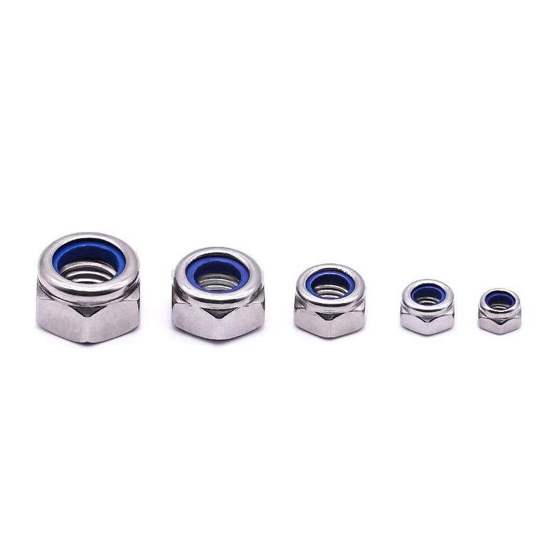  [AUSTRALIA] - M8 x 1.25mm Nylon Insert Hex Lock Nuts 304 Stainless Steel 18-8 Locknut, Bright Finish, Pack of 20 M8 x 1.25mm (20 PCS)